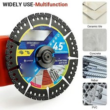 5Pcs Diamond Multi-Purpose Saw Blades,4.5 Inch Heavy Duty Diamond Cutting Blades