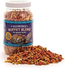 Fluker's Buffet Blend Turtle Food 7.5oz Pellets Shrimp Mealworms Calcium