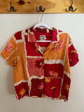 Jams World XL Heartbreak Hawaiian Shirt - Rare Pattern - 80s Rayon Floral