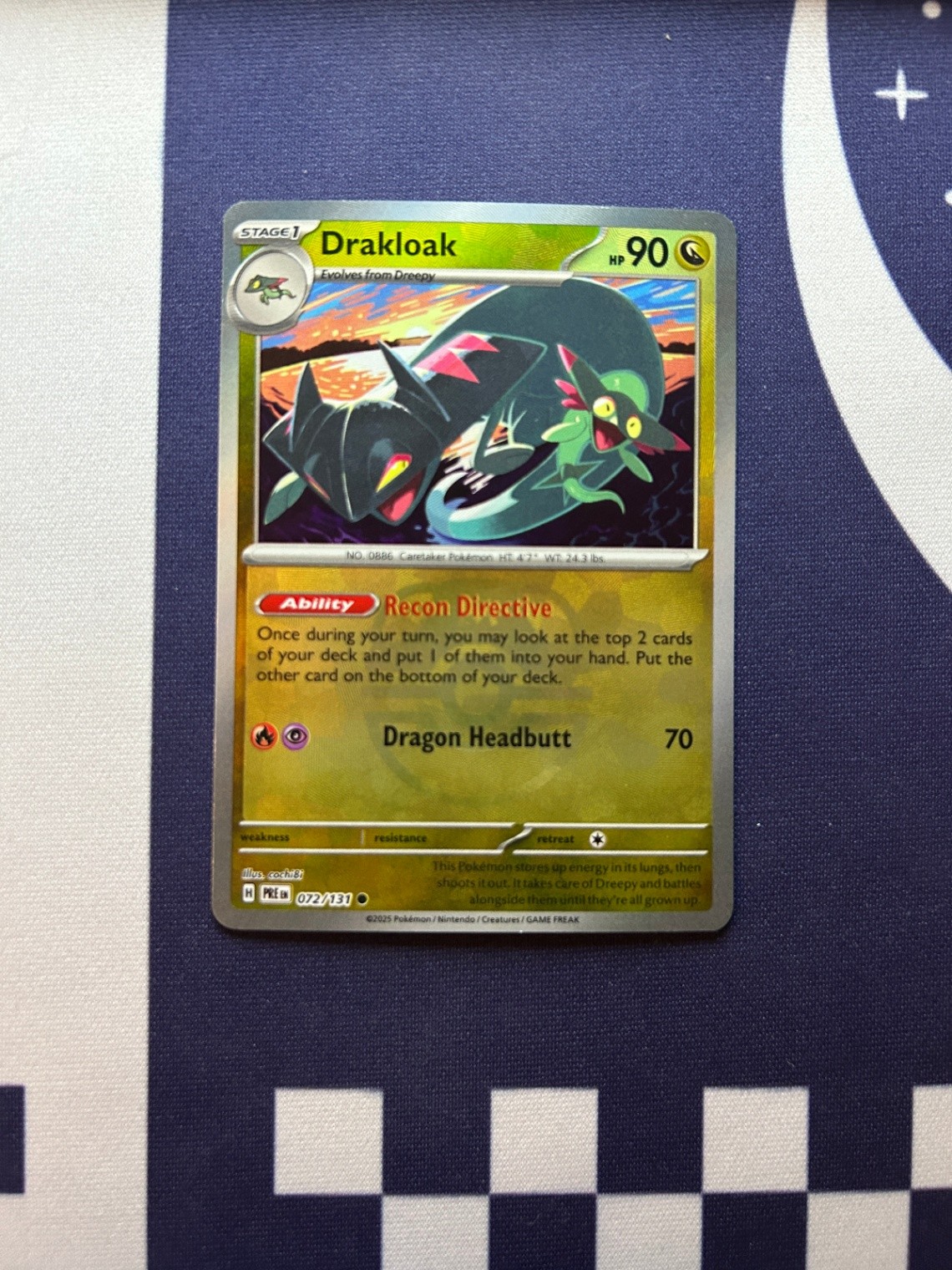 Drakloak (Master Ball Pattern) 072/131 SV: Prismatic Evolutions Common NM