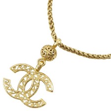 Chanel Coco Mark Necklace Women Gold One Size 592959