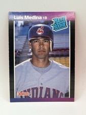 Luis Medina 1989 Donruss Rated Rookie Base #36 Cleveland Indians