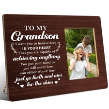 Grandson Picture Frame,Grandson Gifts from Grandma for Christmas Graduation,T...