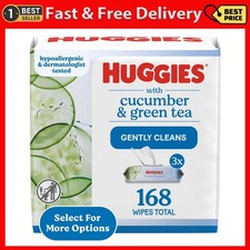 Scented Wipes with Cucumber and Green Tea 3 Flip Top Packs 168 Total Count Fresh