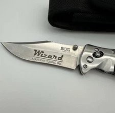SOG TOMCAT 3.0 VG-10  1 BLADE ARC LOCK SOFT GRIP KNIFE “WIZARD MANUFACTURING”
