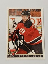 Bob Carpenter New Jersey Devils 1993 -94 O-Pee-Chee Premier Autograph Card READ 