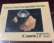 Canon FD Interchangeable Lenses Guide Book Sales Brochure Genuine Original