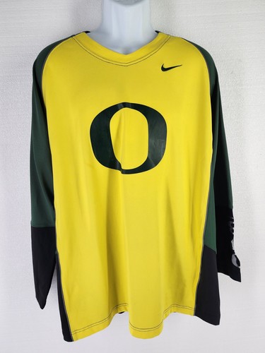 Nike Oregon Ducks Football Mens XL Extra Large Band Issued Long Sleeve Shirt - Picture 1 of 11