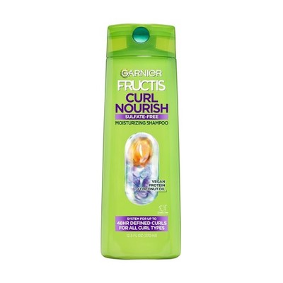 Garnier Fructis Curl Nourish Moisturizing Shampoo for Curly Hair, Plant 12.5 Fl.
