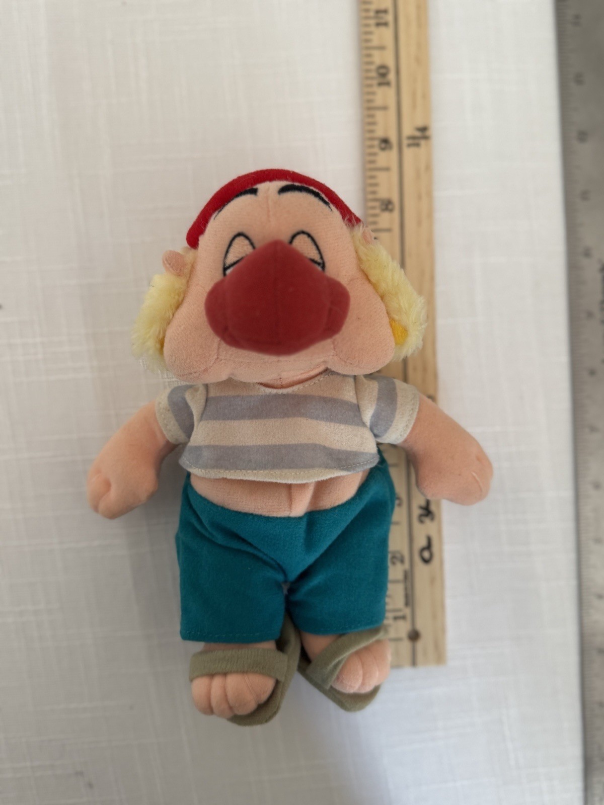 Disney Peter Pan Mr. Smee Pirate Plush Stuffed Figure Doll Toy 8"