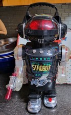 Vintage Laser Strobot 3000 Robot 1984 By New Bright Industrial Large 16"