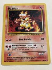 Pokémon TCG Magmar Basic Fire Base Set 36/102 Common 50 HP English 1999