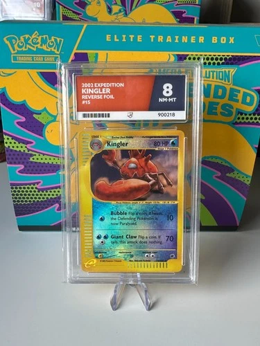 Graded WOTC Kingler Expedition Reverse Holo Rare 15/165 ACE 8 | Pokemon TCG