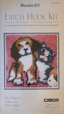 WonderArt Latch Hook Kit P492 Best Friends Cat Dog