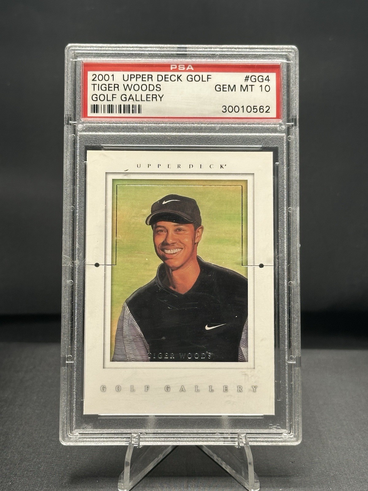 2001 Upper Deck Golf TIGER WOODS #GG4 Golf Gallery Rookie Card PSA 10