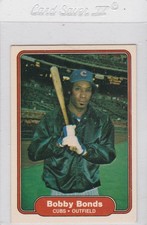 1982 fleer #588 Bobby Bonds CUBS
