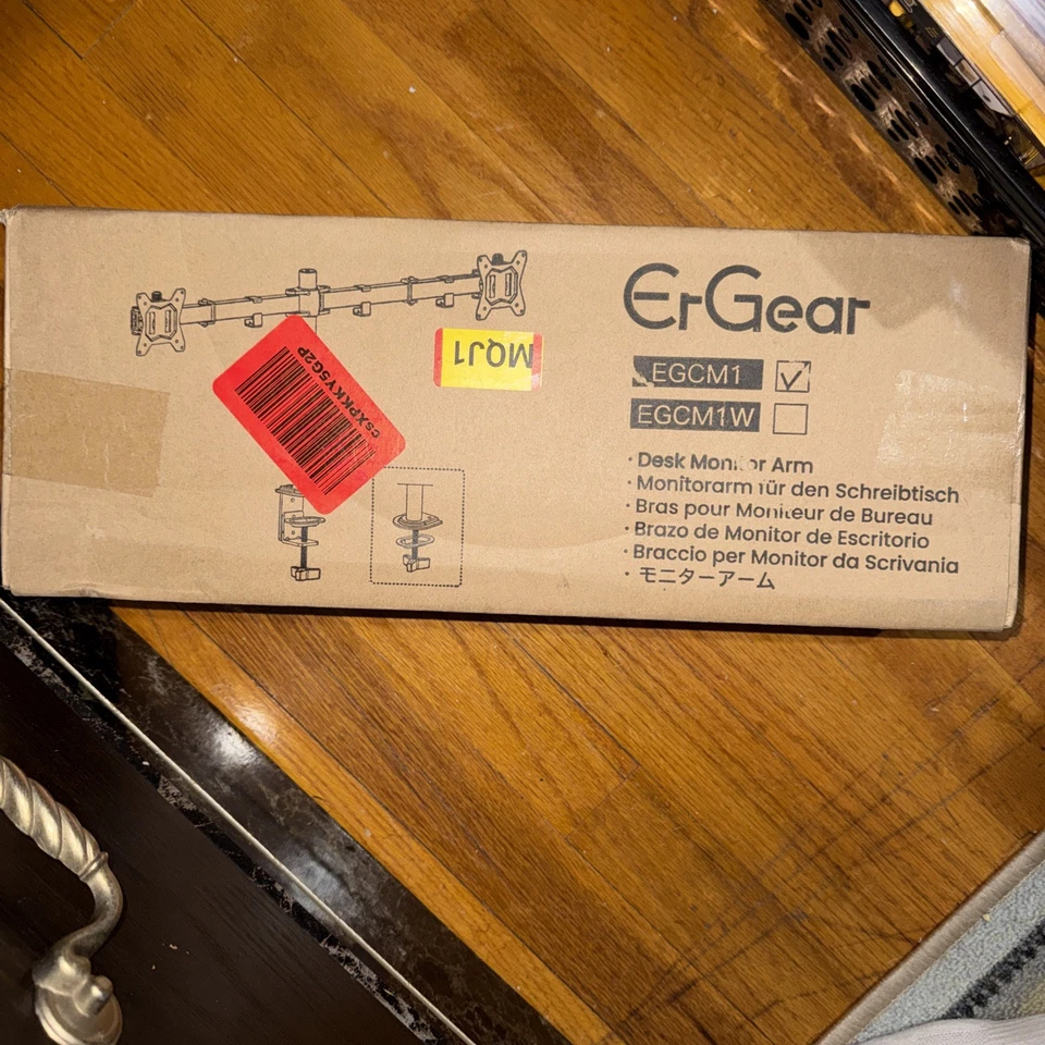 Ergear Freestanding Dual Monitor Stand for 2 Screens up to 32 Inch, Heavy Duty M - Image 2 of 4