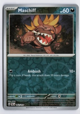 Maschiff - PAF #062/091 SV: Paldean Fates Reverse Holofoil NM