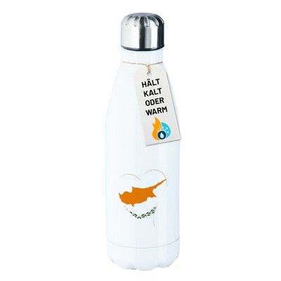 Trinkflasche Zypern Flagge Herz Geschenkidee Zypern Geschenk Präsent Mitbringsel