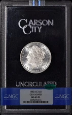 1882-CC Morgan Silver Dollar $1 GSA Hoard NGC MS65PL CAC