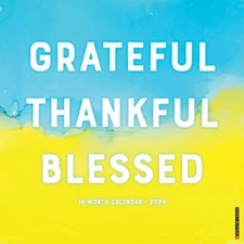 Willow Creek Press Grateful, Thankful, Blessed Monthly 2024 Wall