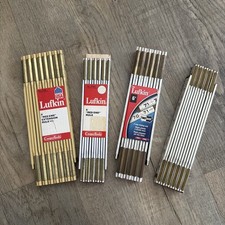 Vintage LUFKIN X46 6' Wood Folding Rule Brass RED END USA 6'  8  NEW