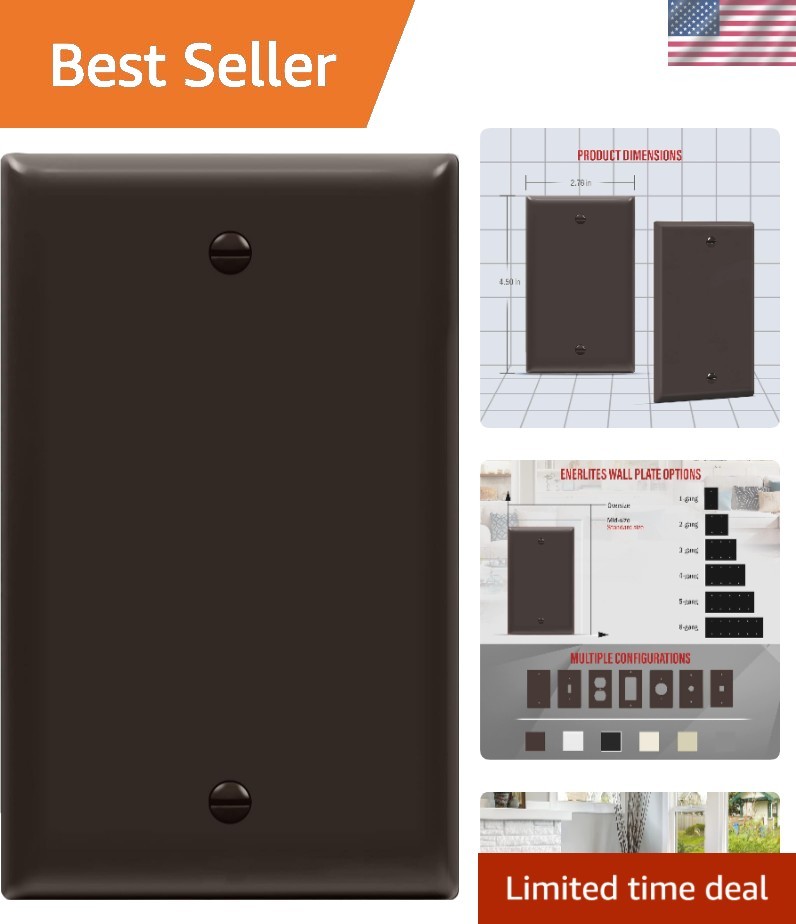 Durable Gloss White Polycarbonate Wall Plate, 1-Gang Design for Easy Upgrade