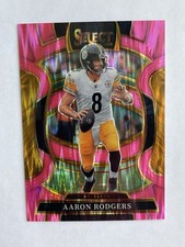 Aaron Rodgers 2025 Panini Select - Concourse Pink Prizm Shock Steelers