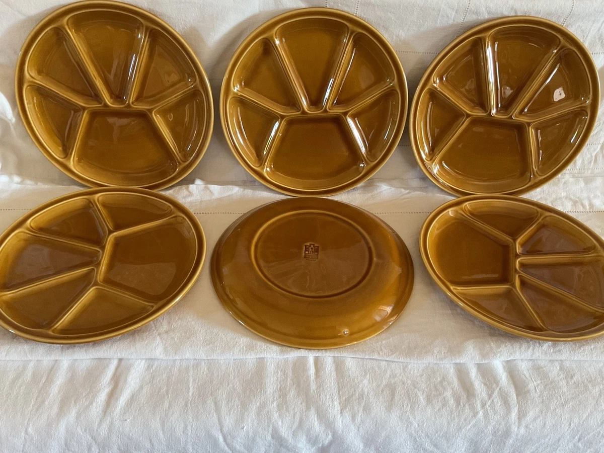 Service à fondue (assiettes/saladier/plat) - GIEN - Label Emmaüs