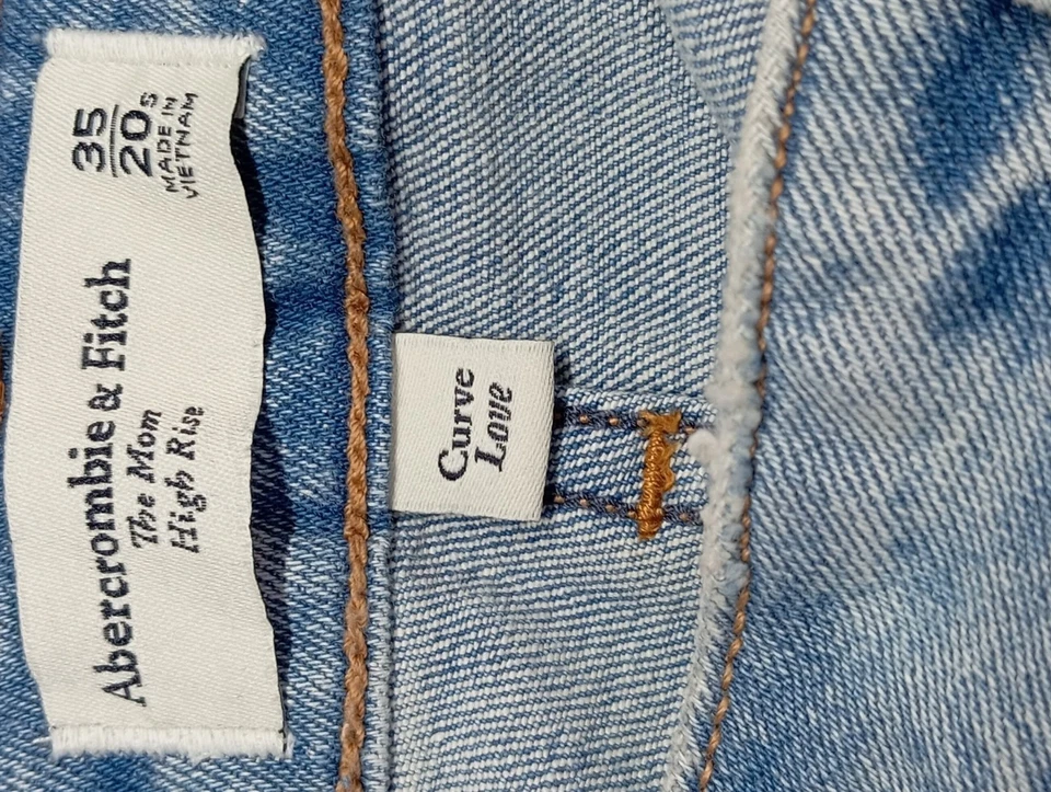 ABERCROMBIE & FITCH Straight-Leg Jeans Damen Jeans Gr. DE 52 blau Casual-Look - Bild 4 von 4