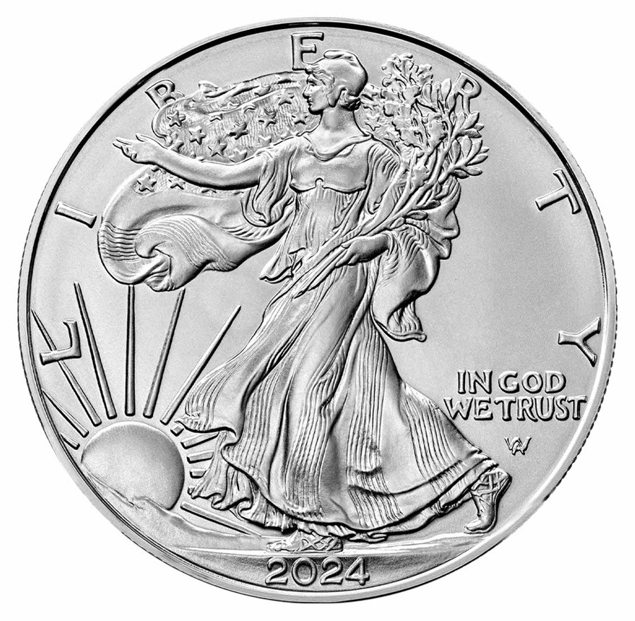 2023年PCGS MS70 ファーストストライク イーグル銀貨　ブラックラベル 2023 (W) 1 oz American Silver Eagle Coin MS-70 (First Strike