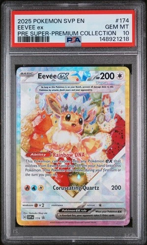 2025 POKEMON SVP EN-SV BLACK STAR PROMO #174 EEVEE EX PSA 10