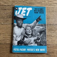 JET Magazine Sidney Poitier Bibi Andersson New Movie Mar 1966 Vintage! 1960s