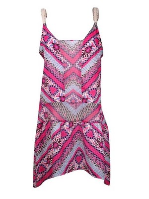Becca by Rebecca Virtue Women's Printed Sleeveless Chiffon Coverup