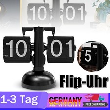 Retro Flip Uhr Vintage Design Flip Schreibtischuhr Tischuhr Batteriebetriebene