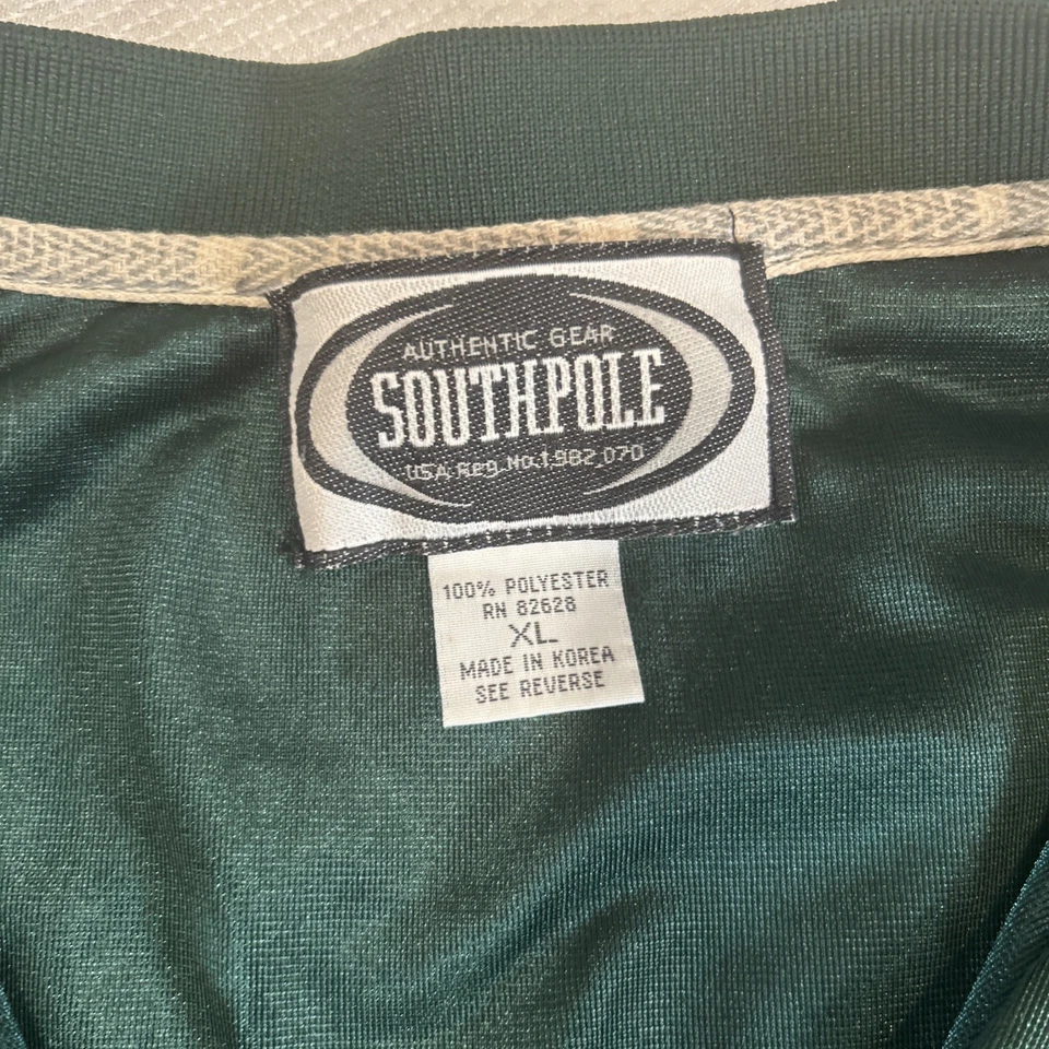 Camisa Jersey Southpole Vintage • Verde Oscuro Cuarto Cremallera Poliéster Streetwear Y2K Foto 4 de 4