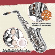 Btuty Eb Alto Saxophone Brass E Flat Sax 802 Key Type For Student Beginner HWQG