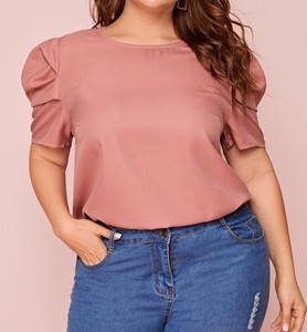 round neck short sleeve top
