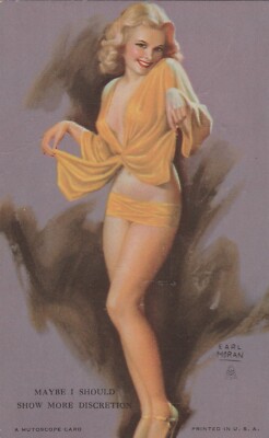 Pin Up Mutoscope Card - Maybe I Should Show More Discretion - MF70366