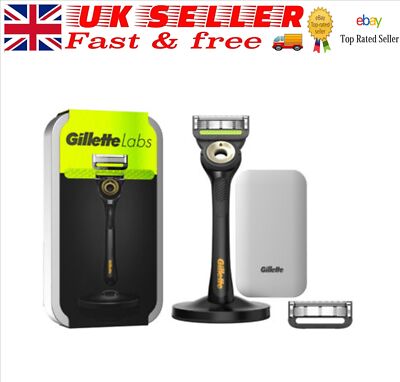 Gillette Labs mit Peelingstab Rasierer + 2 Patronen Black & Gold Edition