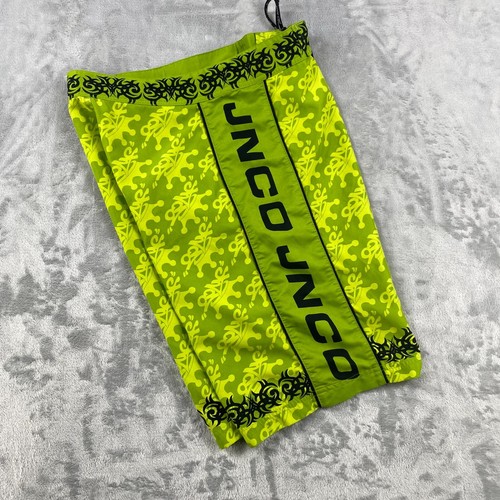 Vintage Jnco Jeans Shorts Men 28 Green Skull Crown Graphic Board Surf Skate - Picture 3 of 11