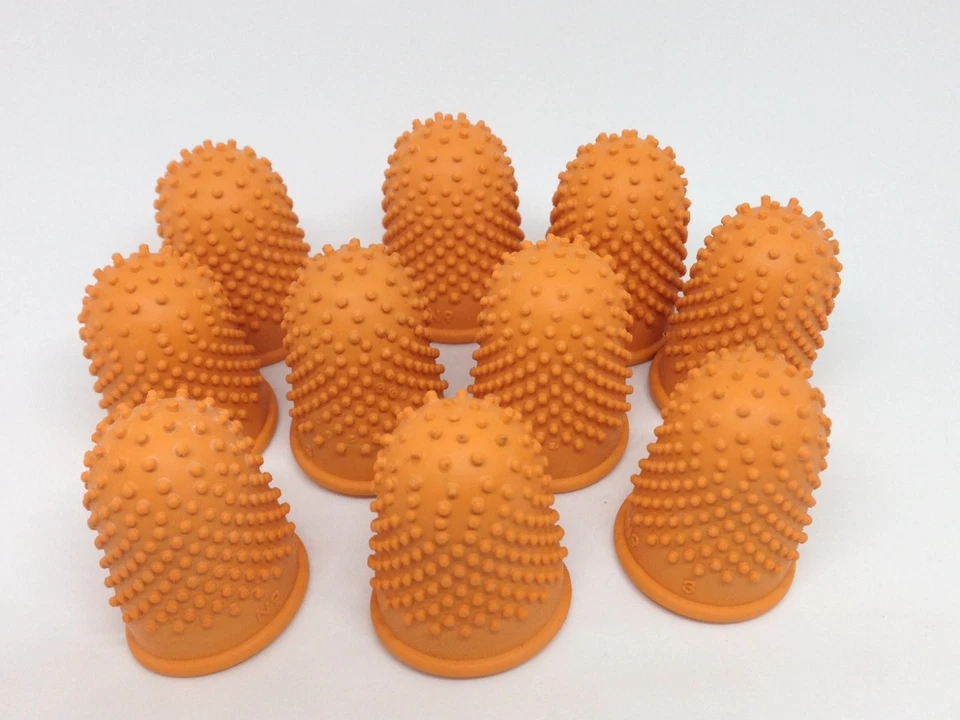 CAM SUPPLIERS Quality Thimblettes Rubber Thimblette Orange Size 3 22mm Finger Cone Thimble