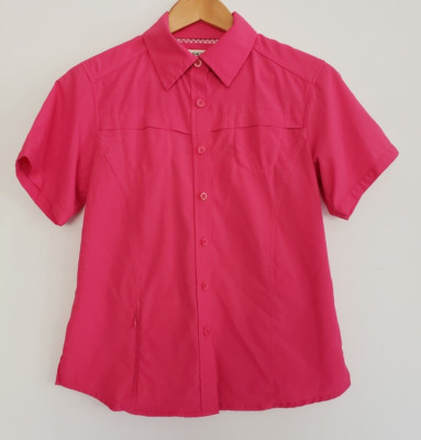 Magellan Outdoors Falcon Lakes Mag Wick Fish Gear Shirt Women's Size Small Pink
