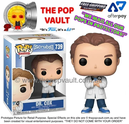 FUNKO POP VINYL TV TELEVISION SCRUBS #739 DR. COX BNIB + PROTECTOR