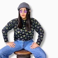 United Colors of Benetton vintage 90's made in USA floral long sleeve relaxed to