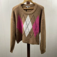 Vigoss NWT Brown Argyle Sweater