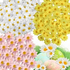 16x,32x Easter Fabric Daisies Bonnet Decorative Flowers Arts & Crafts Kids Daisy