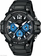 CASIO MEN'S MCW100H-1A2V CHRONOGRAPH BLACK RESIN BAND WATCH