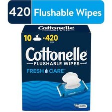 Cottonelle Fresh Care Flushable Wet Wipes, 10...