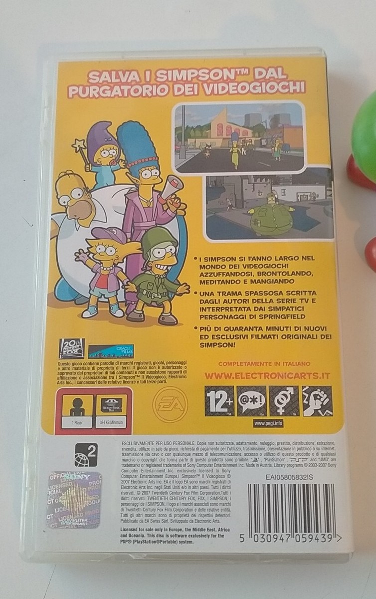 I Simpson Sur PSP - Version Italienne - Très Bon état